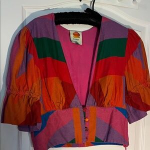 FARM Rio Colorful Geometric Blouse